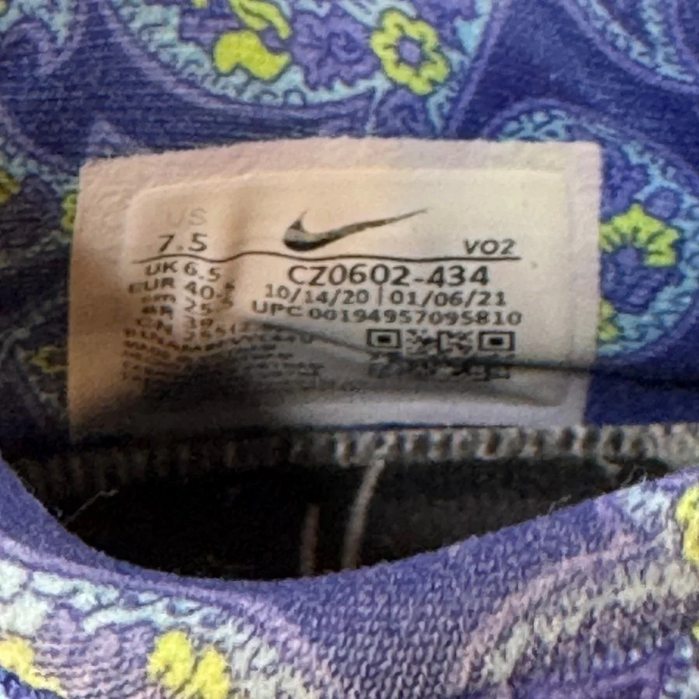 Nike Metcon 6 AMP Blue Paisley Floral Training Shoes CZ0602 Mens Size 7.5